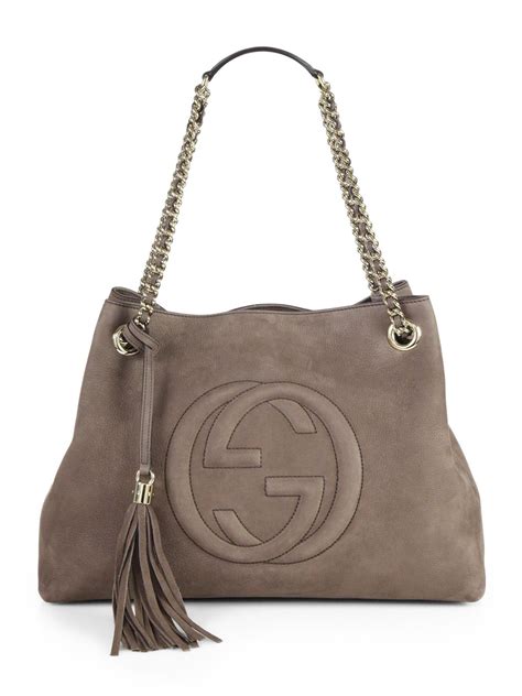 gucci suede bag price|gucci shoulder tote bag.